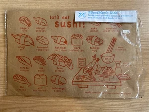 Let’s Eat Sushi Manteles de Papel Desechables 9spotmonk Niños 15” x 10” Paquete de 24 - Imagen 1 de 8