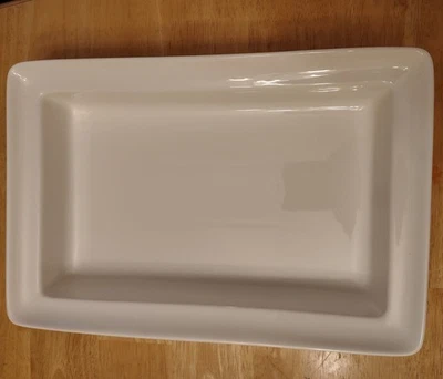 Crate And Barrel Rectangular Porcelain Baking Dish White 16" X 10" - Image 1 of 4