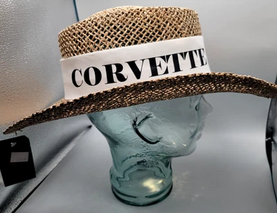 NUEVO CON ETIQUETAS - ¡Nunca usado! Auténtico sombrero de golf Peter Grimm Gambler con banda de sombrero CORVETTE Foto 1 de 4