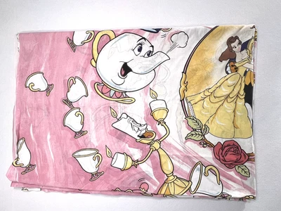 Винтажная простыня на плоской кровати Disney Beauty and the Beast 90-е Y2K - Изображение 1 из 4