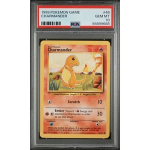 1999 Pokemon Base Set #46 Charmander PSA 10 Gem Mint - Picture 1 of 3