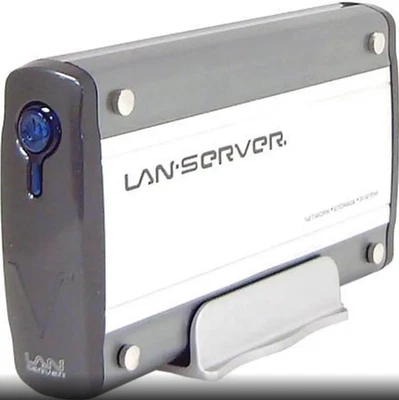 Vintage POWMAX DX-3535-BU (BLUE) Aluminum 3.5" IDE USB & Ethernet LAN Server New - Image 1 of 2