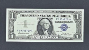 1957 US $1 Silver Cert, FR#1619,  SGUNC-68 EPQ, S# F03748799A (2nd of 3 consec) - Picture 1 of 2