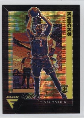 2020-21 Panini Flux Rookies Factory Set Black Pulsar Prizm Obi Toppin Rookie RC - Image 1 of 2