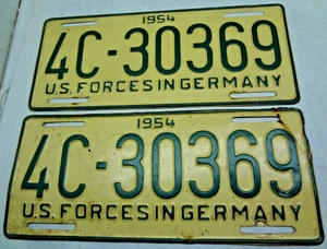 2 (dos) placas de acero de las fuerzas estadounidenses de 1954 en Alemania - ¡¡ENVÍO GRATUITO!!! - Imagen 1 de 4
