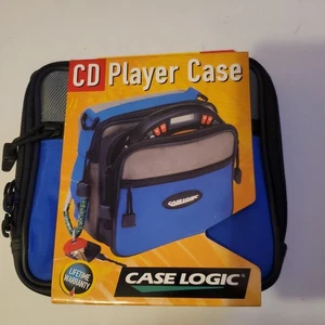 Case Logic CD Player Carrying Case DMY1 Pocket Strap Blue Gray 7" New - Picture 1 of 4