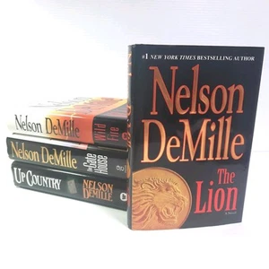 Nelson DeMille Hardcover Lot of 4 Lion's Game, Up Country, Wild Fire, Gate House - Bild 1 von 20