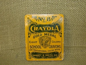 Vintage 2000 Crayola Binney & Smith Nr. 8 Schulbuntstifte Metalldose versiegelt neu - Bild 1 von 7