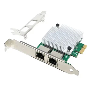 1X(2 RJ45 Port PCIe X1 Dual Gigabit Realtek 8111F + ASM1082E Chipsatz PCI7415 - Bild 1 von 6