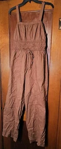 Universal Thread Size Medium Brown Overalls Jumper Stretch Zip Lightweight - Picture 1 of 10