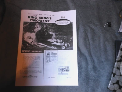 Aurora 1966 King Kongs Thronester Instruction Sheet - Image 1 of 4