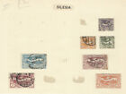 EARLY SILESIA STAMP LOT ON PARTIAL ALBUM PAGE GREAT GIFT PRESENT IDEA FOR DAD 