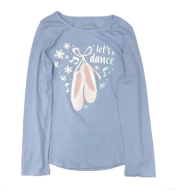 Jumping Beans Niñas Larga Azul Bailarina Vamos a Bailar Ballet Camiseta Camiseta 4 Foto 1 de 3