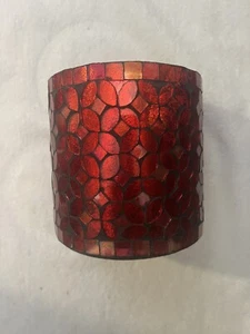 SONOMA großer roter Kerzenhalter mit Mosaikhülse für Glas 4" Durchmesser  - Bild 1 von 3