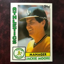 1984 Topps TIFFANY Traded Set JACKIE MOORE #81T OAKLAND A'S - NM/MINT