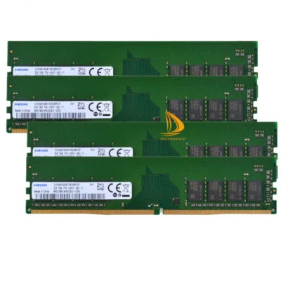 Samsung Kits 4x 8GB 1RX8 DDR4 2400T PC4-19200mhz 288pin Desktop Memory RAM DIMM - Image 1 of 4