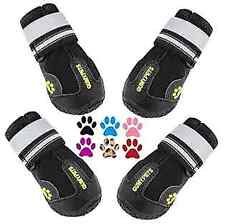  Dog Shoes for Large Dogs, Medium Black Size 6: 2.6''x3.0''(W*L) (Pack of 4)
