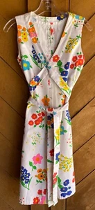 Vintage Floral Wrap Dress ,Shift Dress, A line flare, Mini dress S/M - Picture 1 of 8