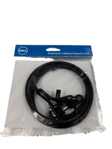 NUEVO cable de seguridad genuino Dell J1XD6 Premium para computadora portátil con bloqueo con llave 6 pies negro - Imagen 1 de 1