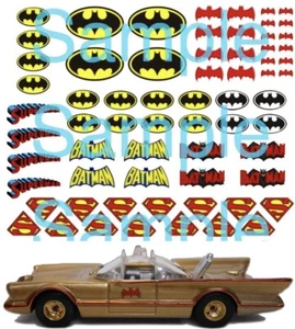 Super Hero 1:64, 1:43, 1:32 o 1:24 DECALCOMANIE SCIVOLO ACQUA HOT WHEEL, SLOT CAR: - Foto 1 di 3