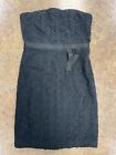 Plenty by Tracy Reese Women Black Lace Strapless Bodycon Cocktail Dress Size 8
