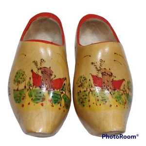 Zuecos de madera Volendam Holland pintados molino de viento - Imagen 1 de 6
