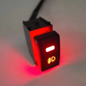Fit 2004 2005 Honda Civic Fog Light On/Off Push Switch Button Red LED Indicator - Picture 1 of 9
