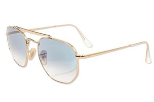 Ray-Ban Women's Gold Sunglasses MARSHAL RB3648 - Light BLUE GRADIENT Lens - Picture 1 of 4