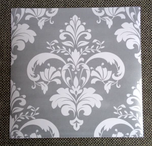Fliesenaufkleber 15x15 Floral Barock Vintage Nostalgie Retro Motiv Weiß Grau 8St - Bild 1 von 5