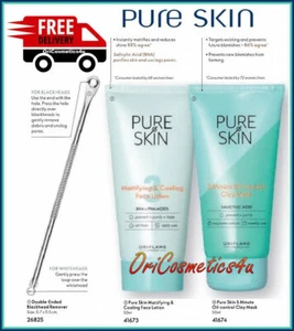 Oriflame Pure Skin Oil Control Clay Mask, Face Lotion & Blackhead Remover - Picture 1 of 11