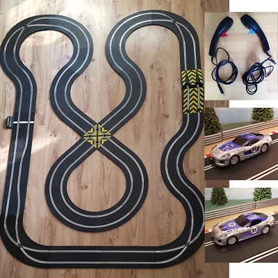 Scalextric Sport 1:32 Track Set - Large Flat Layout & GT Lightning Cars AS20 #A - Image 1 of 4