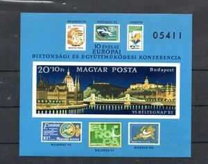 Hungary 1982 imperved sheet KSZE/Europe/Bridge (Michel Block 159 B) nice MNH - Picture 1 of 1