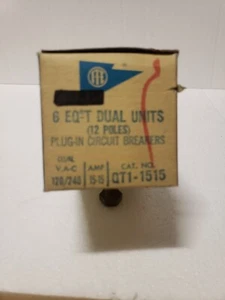 ITE QT1-1515 Tandem 15 AMP 2-polig Typ EQ-T QTI-1515 Leistungsschalter - Bild 1 von 5