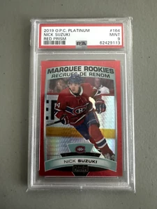 Nick Suzuki 2019 OPC Platinum #164 Red Prism Marquee RC Rookie PSA 9 /199 - Bild 1 von 2