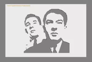 Kray Twins Mylar Stencil A5/A4/A3 sizes 190 micron - Picture 1 of 3