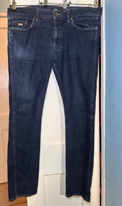 Hugo Boss Delaware 3 Stretch Men’s Dark Wash Jeans 36 x 32 - Picture 1 of 11