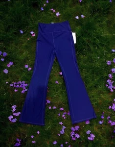 Zella Nordstrom Leggings Girl's Size L 10/12 Nordstrom Blackberry Straight/Flair - Picture 1 of 5