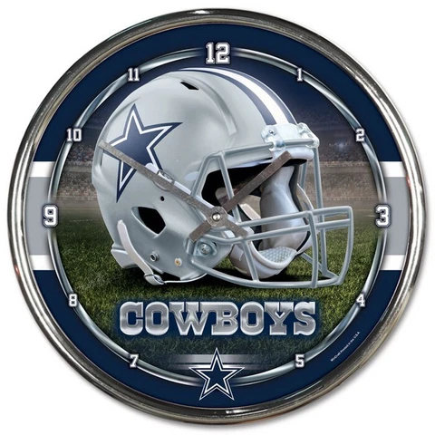 Dallas Cowboys Round Chrome Wall Clock Cover