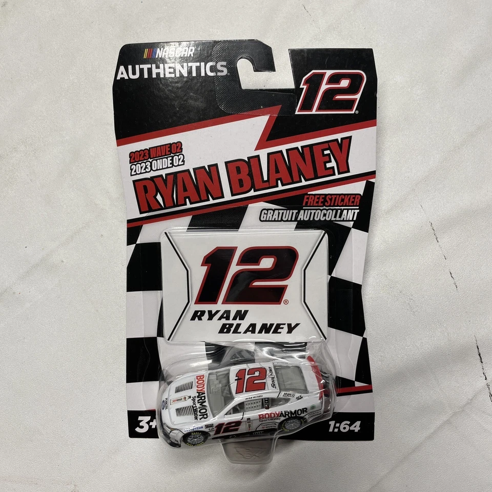 Ryan Blaney NASCAR Diecast 1:64 Lionel 2023 Wave 2 Body Armor Ford Mustang White - Image 1 of 4