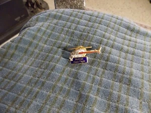 Vintage HOLMES CARE FLIGHT HELICOPTER Enamel LAPEL PIN 1 1/4" VG ! - Picture 1 of 2