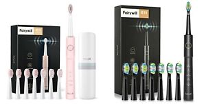 Whitening Sonic Electric Toothbrush Rechargeable,Waterproof, 8 Heads,5 Modes