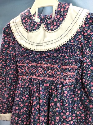 Vestido Floral Rosa Calado Vintage POLLY FLINDERS, Talla 5 para Niña Foto 1 de 4