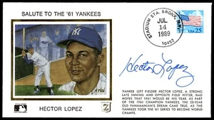 Hector Lopez Signed FDC Envelope AUTO '89 Cachet MLB Yankees/Athletics (d.2022)! - Picture 1 of 2