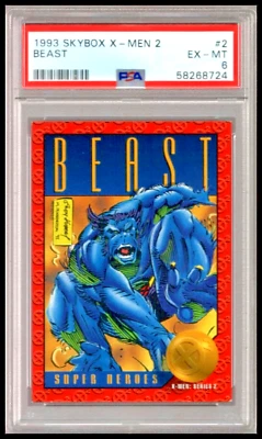 1993 SkyBox Uncanny X-Men Series II PSA 6 #2 Beast Marvel - Image 1 of 2