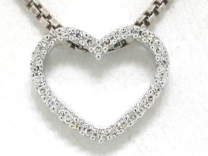 Diamant Anhänger 333/- Weißgold Herz Anhänger 30 lupenreine Diamanten - Bild 1 von 5
