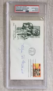 Olivia De Havilland signiert Ersttagsbrief Platte PSA/DNA Zertifikat - Bild 1 von 2