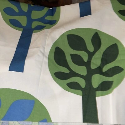 Tela de árboles Ikea de 1 yarda decoración del hogar peso tejido algodón Helen Trast 2007 verde Foto 1 de 4