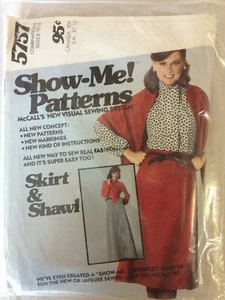 McCall's 5157 UNCUT Misses Size 8, 10, 12 Skirt and Shawl Pattern - Picture 1 of 2