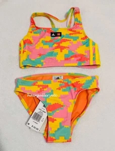 Adidas Lego 2 pc Bikini set Girls Swimwear Medium 11-12 yo Size Kids - Picture 1 of 3