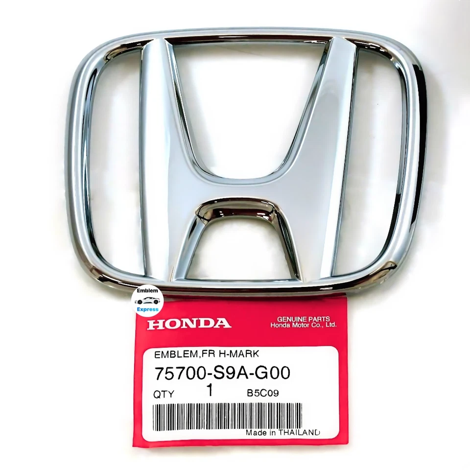 75700-S9A-G00 Grille Mounted Chrome Honda H Emblem Nameplate for Accord New - Image 1 of 1